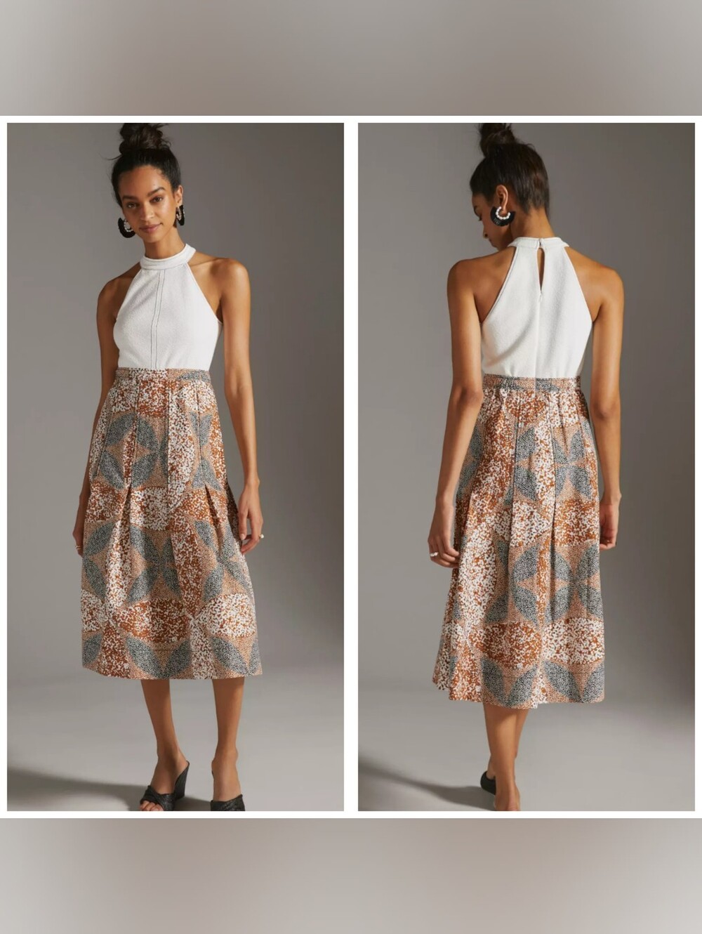 NEW Anthropologie Sleeveless Mock Neck Twofer Dress XL